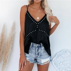 Vici Groupie studded Embellished strappy tank size medium
